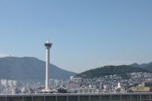 屋上から見た釜山タワー